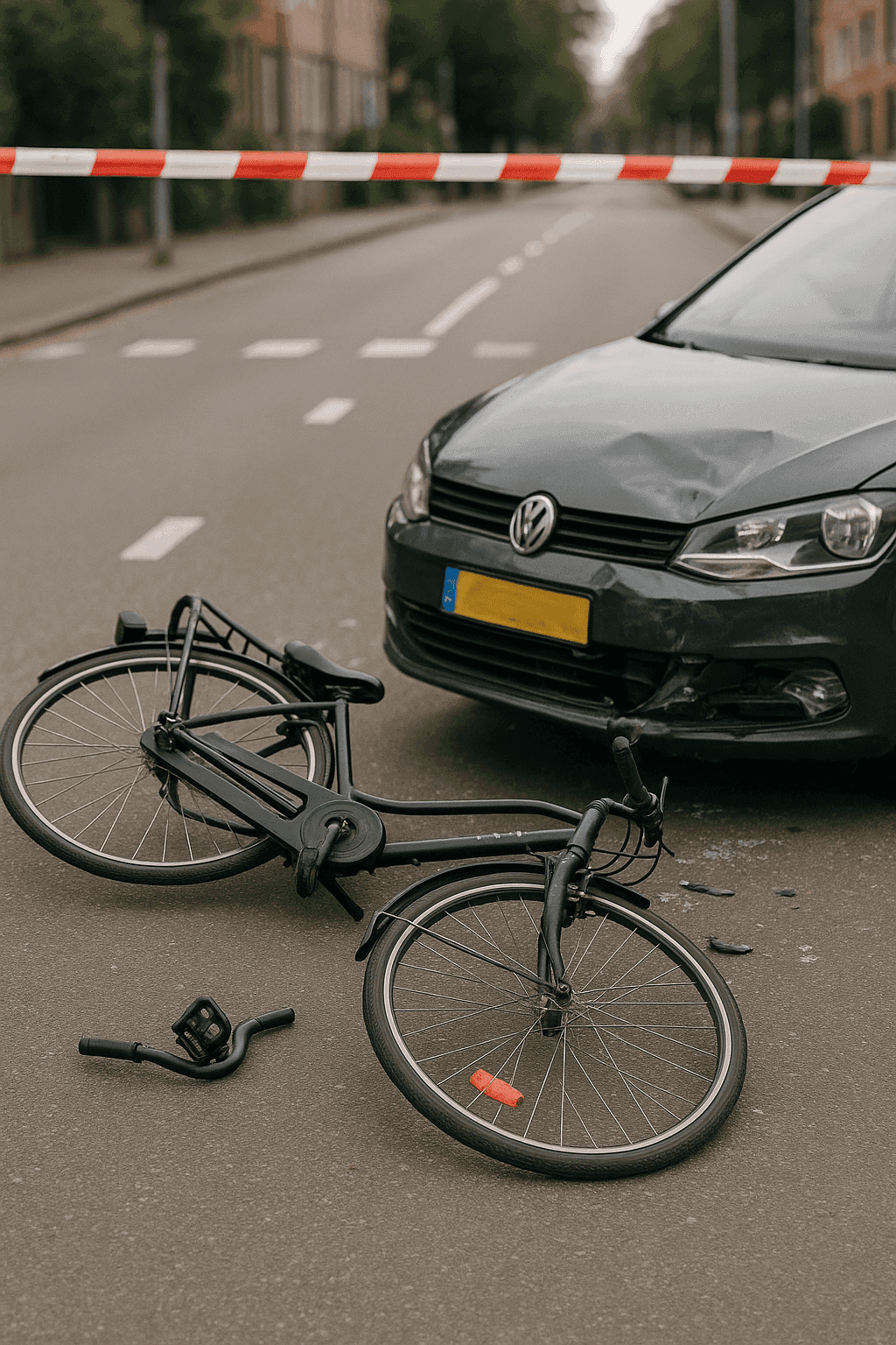 Fietser aangereden door auto